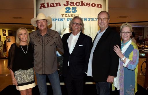 Pictured are: (l-r): Denise Jackson, Alan Jackson, the Country Music Hall of Fame and Museums Kyle Young, Universal Music Nashv 